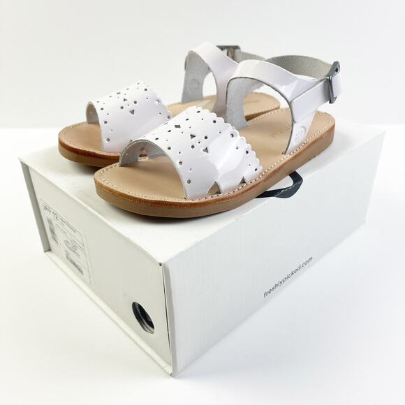 New! Freshly Picked White Patent Laguna Sandals 12 - Picture 1 of 5